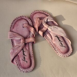 Free People Blush Pink Knotted Sandals 40